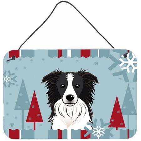 Carolines Treasures Winter Holiday Border Collie Wall and Door Hanging Prints BB1737DS812